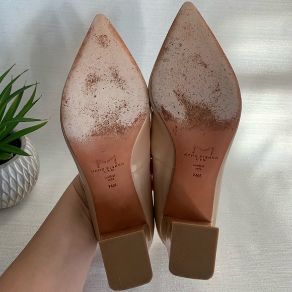 Marc Fisher LTD Zala Simmery Patent Learns Block Heel Dress Pumps Woman’s 7.5M - Picture 12 of 12